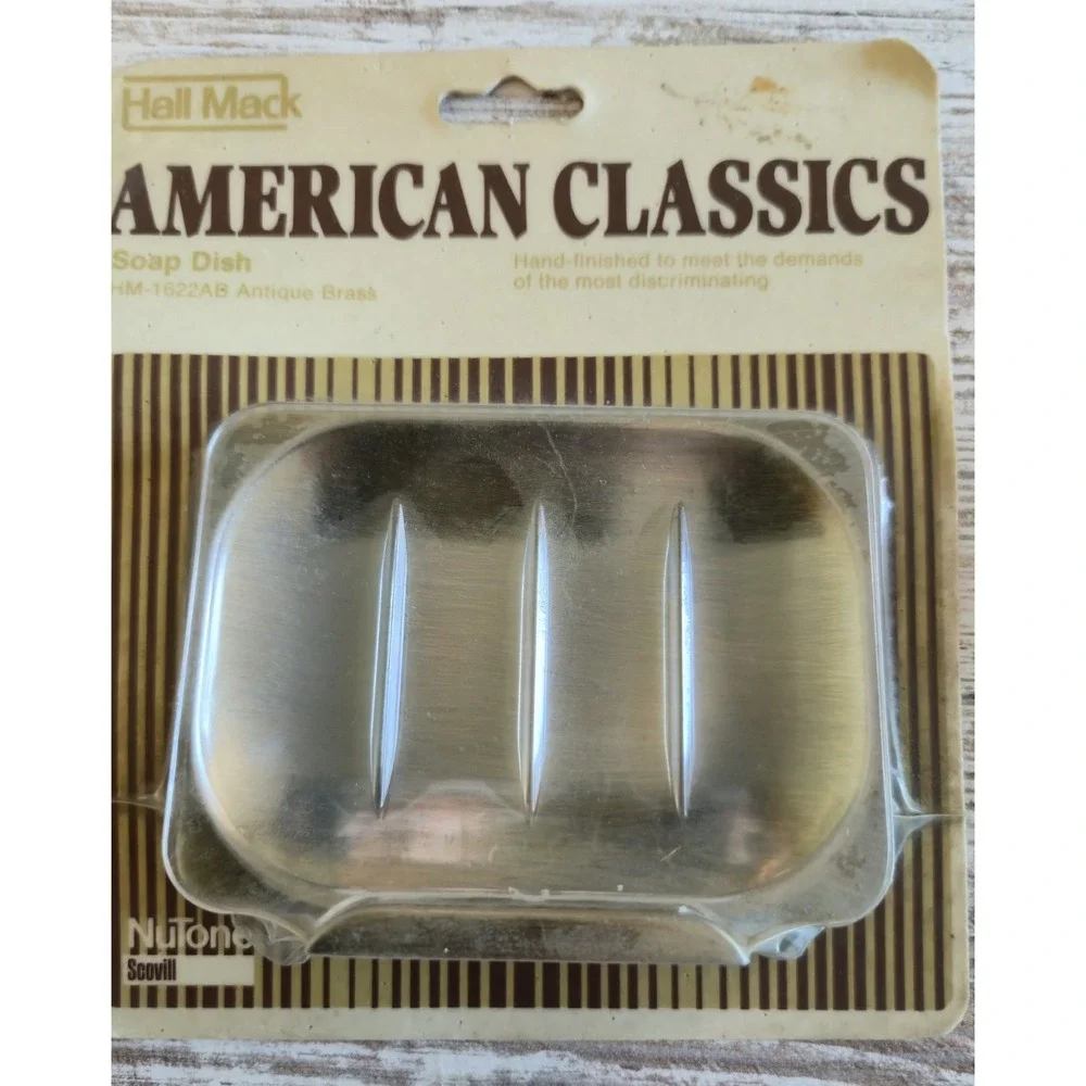 Vintage NuTone Hall Mack American Classics Soap Dish Antique Brass HM-1622AB NOS